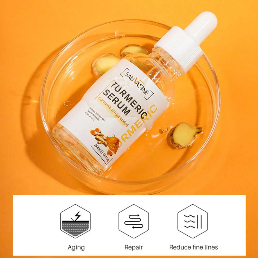 Huile essentielle de curcuma pour massage du visage et du corps, diffuseur hydratant, soin lissant pour la peau, 30ml