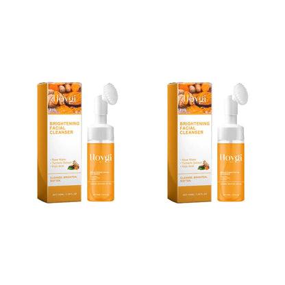 Nettoyant au curcuma, nettoyage en profondeur, acide kojique, dissolvant de points noirs, nettoyage de la peau, contrôle de l'huile, estompe les marques d'acné, mousse éclaircissante