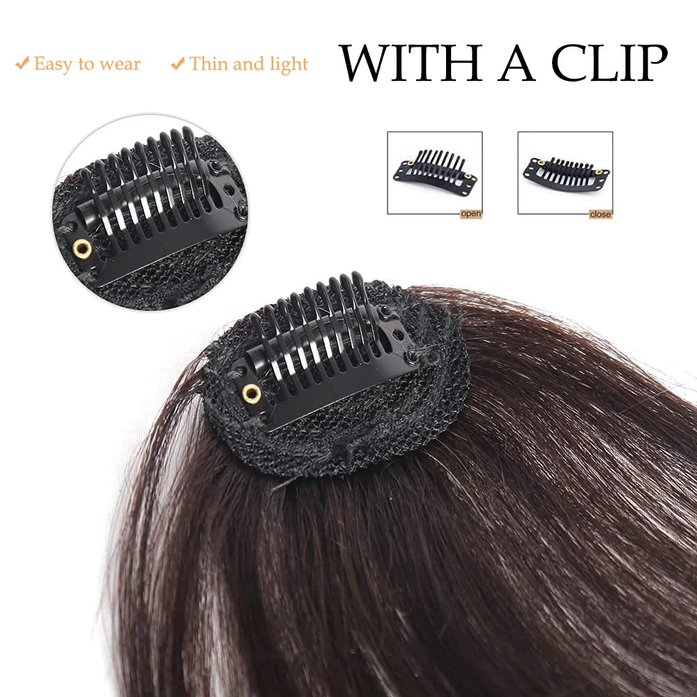 Faux Air Frange Extension de Cheveux à Clipser - Frange Synthétique Naturelle