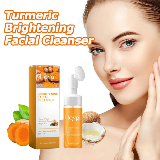 Nettoyant au curcuma, nettoyage en profondeur, acide kojique, dissolvant de points noirs, nettoyage de la peau, contrôle de l'huile, estompe les marques d'acné, mousse éclaircissante