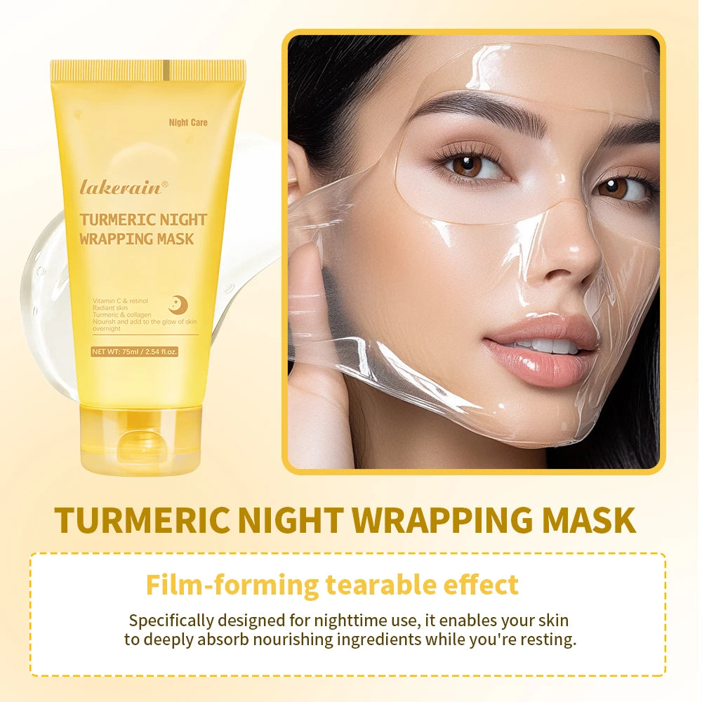 Acide kojique curcuma enveloppe la nuit masque pelable nourrit hydrolysé collagène brillant peau Firmnes coréen soins de la peau