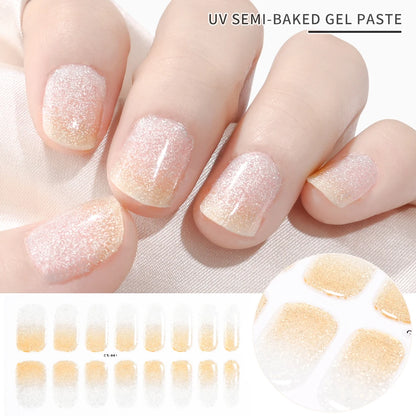 Autocollants d'art d'ongle semi-durci, 16 embouts