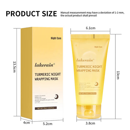 Acide kojique curcuma enveloppe la nuit masque pelable nourrit hydrolysé collagène brillant peau Firmnes coréen soins de la peau